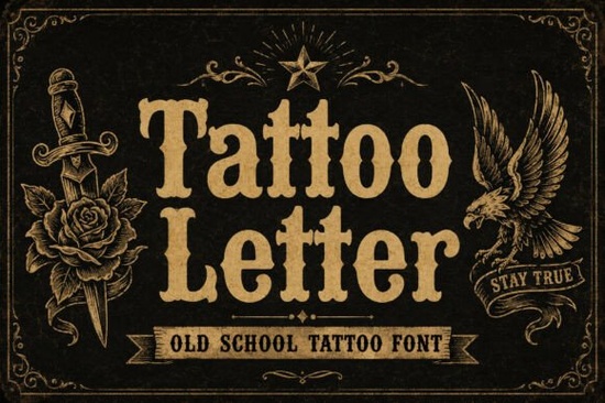 Tattoo Letter Font
